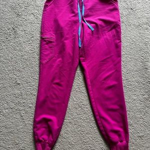 Figs Raspberry Sorbet Zamora™ High Waisted Tall Jogger Scrub Pants - M - Tall